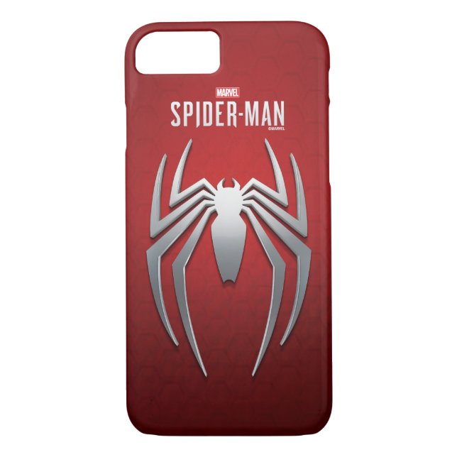 Marvel's Spider-Man | Metal Spider Emblem Case-Mate iPhone Case (Back)