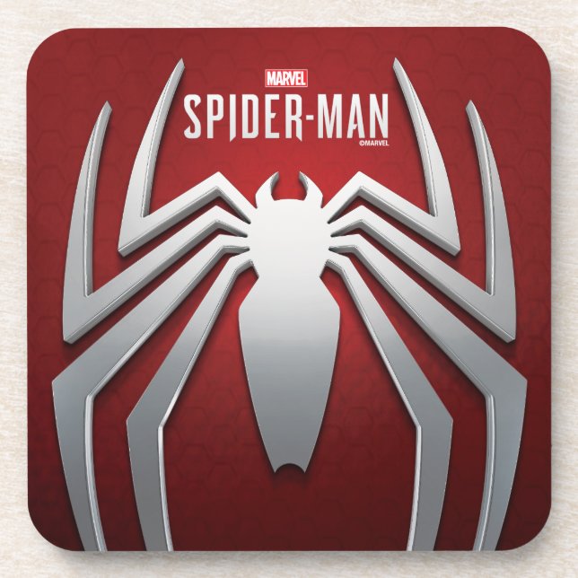 Marvel's Spider-Man | Metal Spider Emblem Coaster (Front)