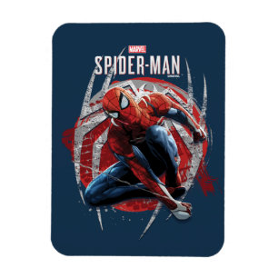 Marvel's Spider-Man   Web Swing Street Art Graphic Magnet