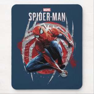 Marvel's Spider-Man   Web Swing Street Art Graphic Mouse Pad