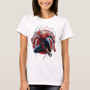 Marvel's Spider-Man   Web Swing Street Art Graphic T-Shirt