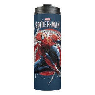 Marvel's Spider-Man   Web Swing Street Art Graphic Thermal Tumbler