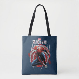 Marvel's Spider-Man   Web Swing Street Art Graphic Tote Bag