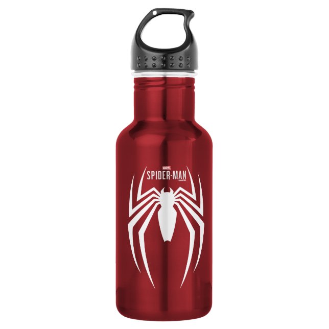 Marvel's Spider-Man | White Spider Emblem 532 Ml Water Bottle (Front)