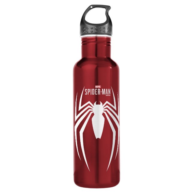Marvel's Spider-Man | White Spider Emblem 710 Ml Water Bottle (Front)