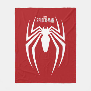 Marvel's Spider-Man   White Spider Emblem Fleece Blanket