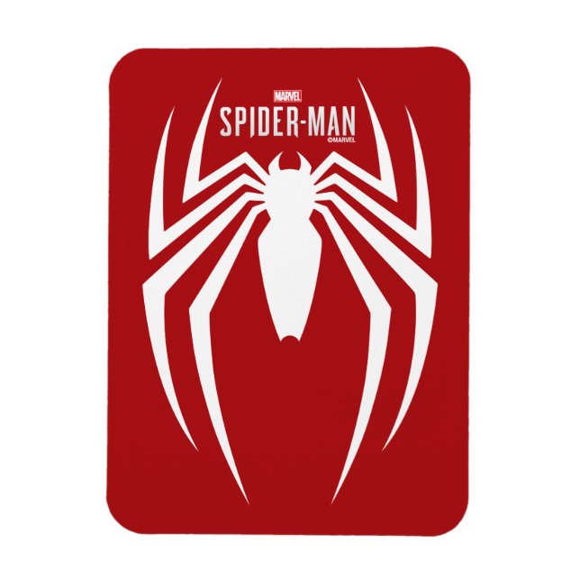Marvel's Spider-Man | White Spider Emblem Magnet (Vertical)