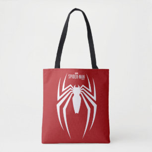 Marvel's Spider-Man   White Spider Emblem Tote Bag