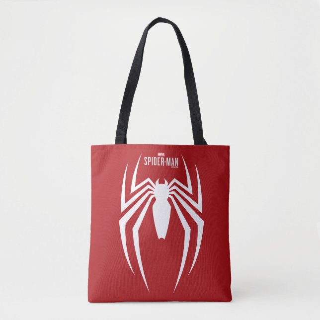 Marvel's Spider-Man | White Spider Emblem Tote Bag (Front)