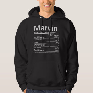 MARVIN Nutrition Funny Birthday Personalized Name  Hoodie