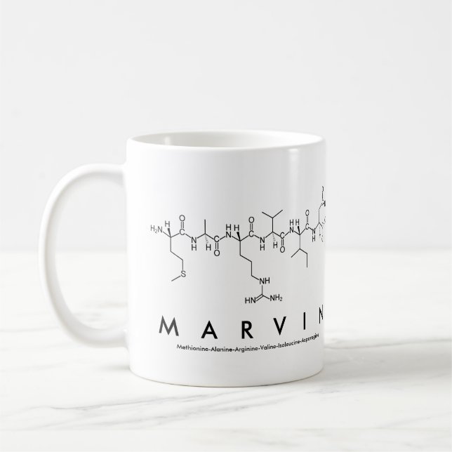 Marvin peptide name mug (Left)