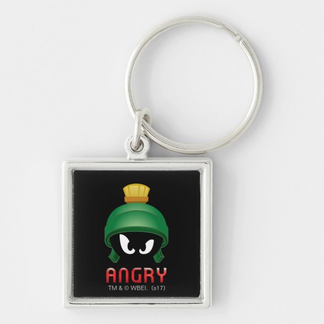 MARVIN THE MARTIAN™ Angry Emoji Keychain (Front)