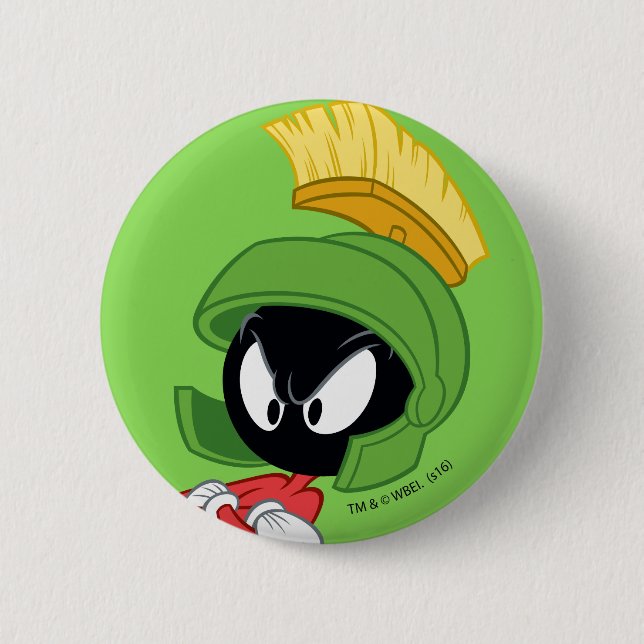 MARVIN THE MARTIAN™ | Arms Crossed 2 Inch Round Button (Front)