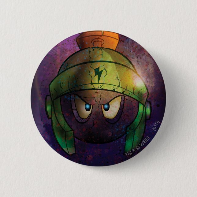 MARVIN THE MARTIAN™ Battle Hardened 2 Inch Round Button (Front)
