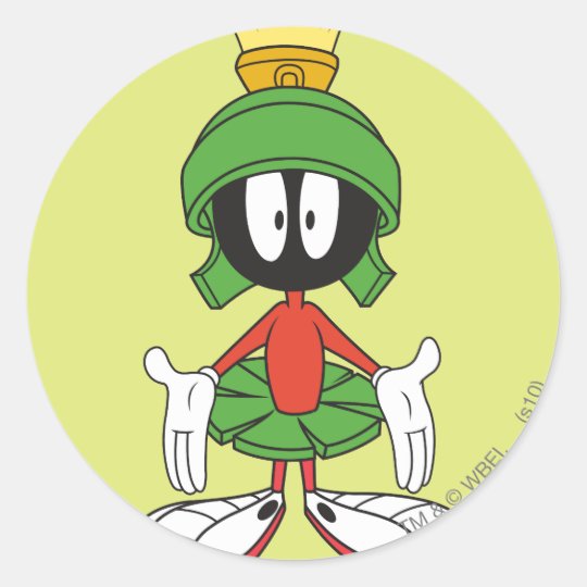 MARVIN THE MARTIAN™ Confused Classic Round Sticker
