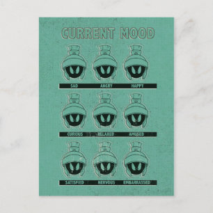 MARVIN THE MARTIAN™ Current Mood Chart Postcard