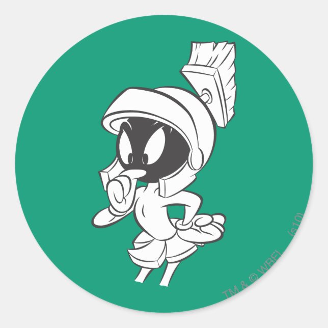 MARVIN THE MARTIAN™ Expressive Classic Round Sticker (Front)