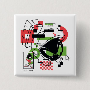 MARVIN THE MARTIAN™ Glitch 2 Inch Square Button