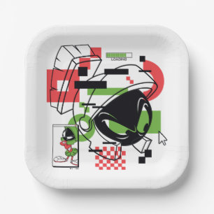 MARVIN THE MARTIAN™ Glitch Paper Plate