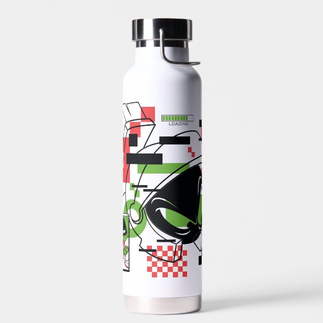 MARVIN THE MARTIAN™ Glitch Water Bottle (Left)