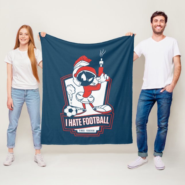MARVIN THE MARTIAN™ "I Hate Football" Graphic Fleece Blanket (In Situ)