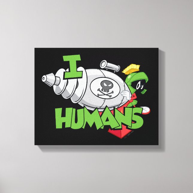 MARVIN THE MARTIAN™ I Laser Humans Canvas Print (Front)