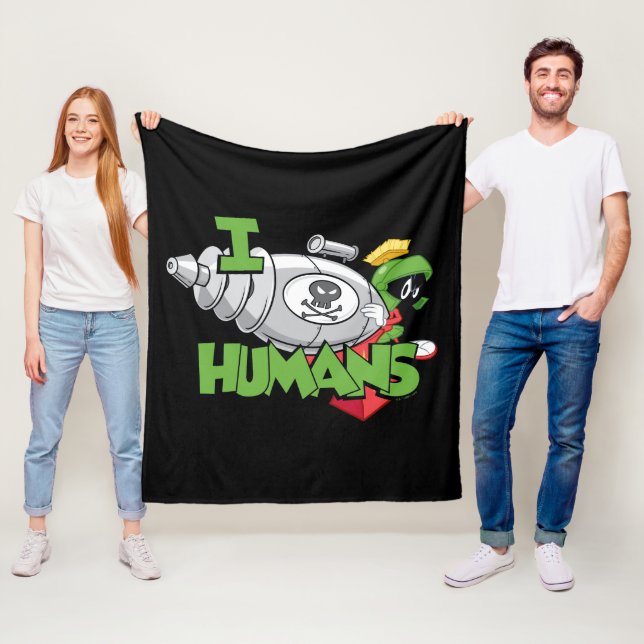 MARVIN THE MARTIAN™ I Laser Humans Fleece Blanket (In Situ)