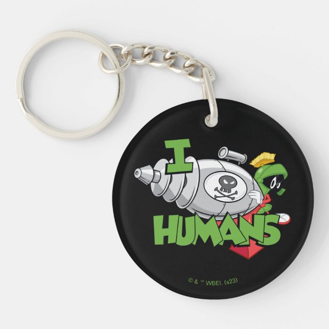 MARVIN THE MARTIAN™ I Laser Humans Keychain (Front)