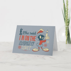 MARVIN THE MARTIAN™- I'm On The Naughty List? Holiday Card