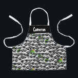 MARVIN THE MARTIAN™ Line Art Colour Pop Pattern Apron<br><div class="desc">Check out this black and white line art pattern of MARVIN THE MARTIAN™,  featuring a few instances of him in colour.</div>