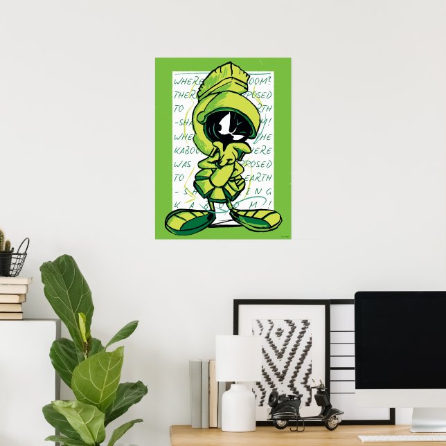 MARVIN THE MARTIAN™ Quote Sketch Poster (Home Office)