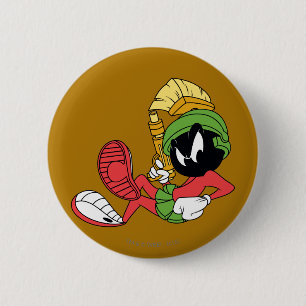 MARVIN THE MARTIAN™ Reclining With Laser 2 Inch Round Button