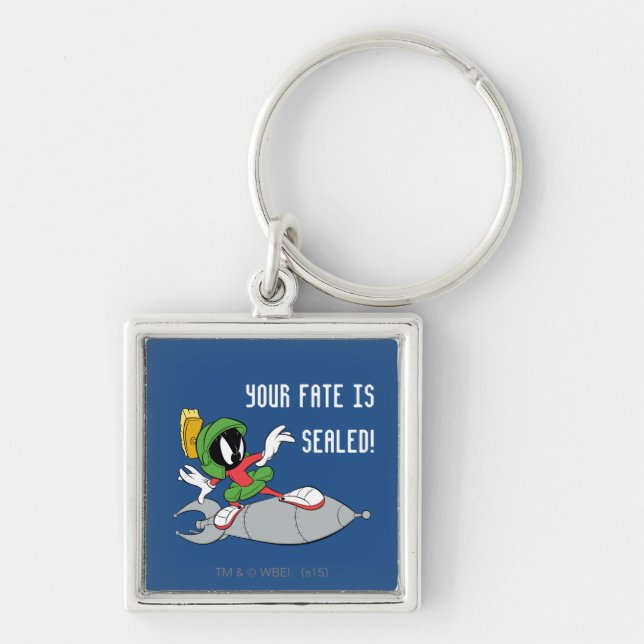 MARVIN THE MARTIAN™ Riding Rocket Keychain (Front)