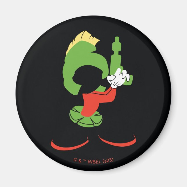 MARVIN THE MARTIAN™ Silhouette With Raygun Magnet (Front)