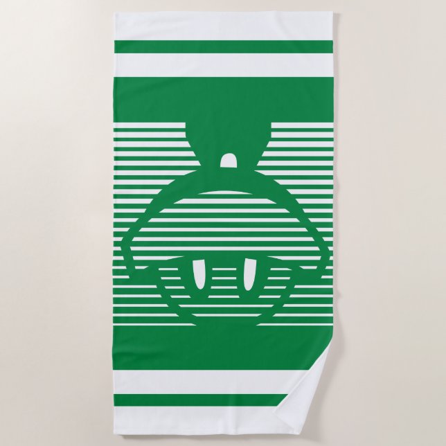 MARVIN THE MARTIAN™ Striped Icon Beach Towel (Front)