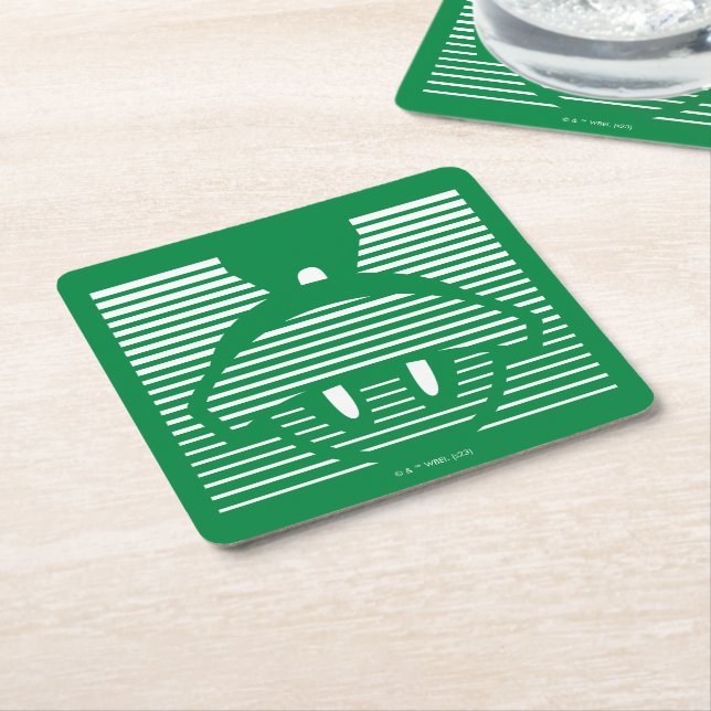 MARVIN THE MARTIAN™ Striped Icon Square Paper Coaster (Angled)
