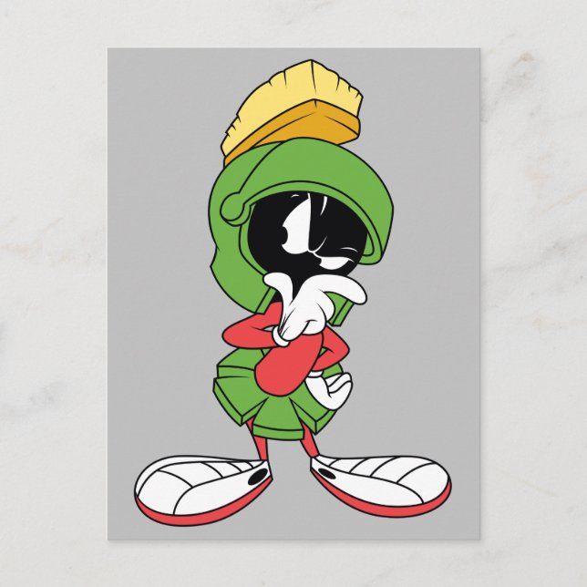 MARVIN THE MARTIAN™ Thinking Postcard (Front)