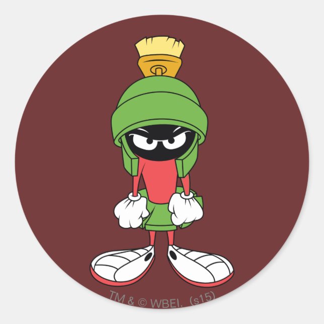 MARVIN THE MARTIAN™ Upset Classic Round Sticker (Front)