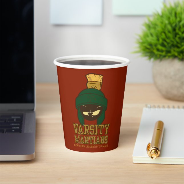 MARVIN THE MARTIAN™ Varsity Collegiate Graphic Paper Cups (Insitu)