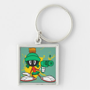 Marvin With Gun Keychain