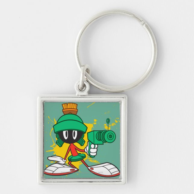 Marvin With Gun Keychain (Front)