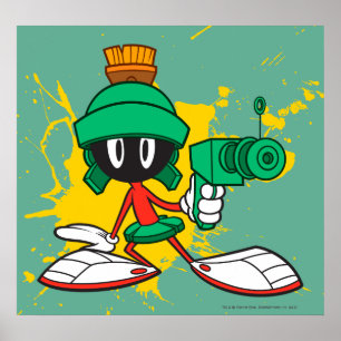 Marvin With Gun Poster