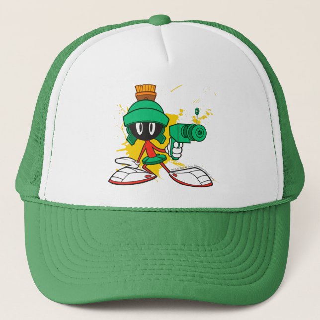Marvin With Gun Trucker Hat (Front)