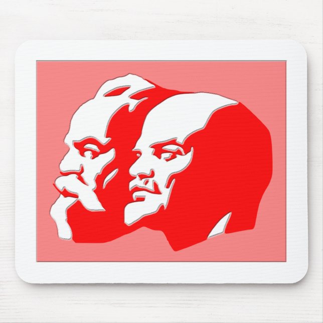 Marx And Lenin Mouse Pad (Front)