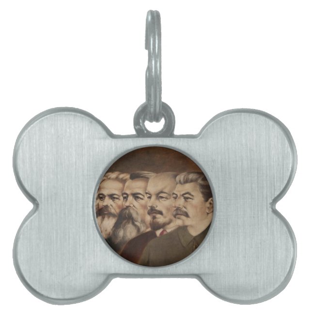 Marx, Engels, Lenin, and Stalin Pet ID Tag (Front)