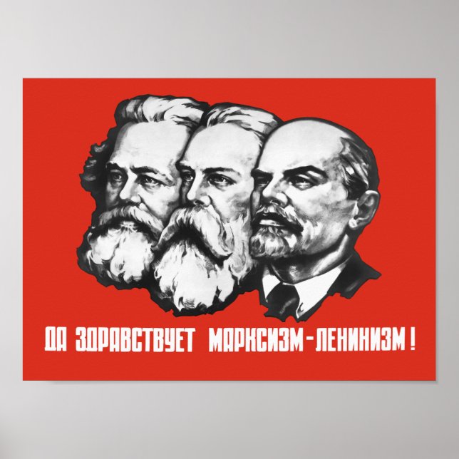 Marx - Engels - Lenin - Soviet Propaganda Poster (Front)