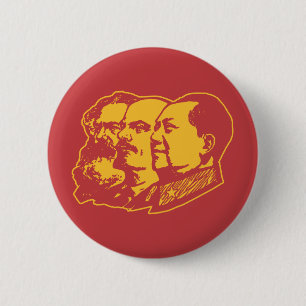 Marx Lenin Mao Portrait 2 Inch Round Button