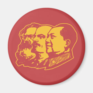 Marx Lenin Mao Portrait Magnet