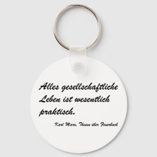 Marx Thesen Feuerbach Keychain
