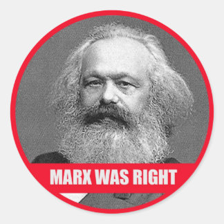 Marx Was Right Classic Round Sticker